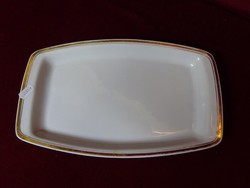Alföldi porcelán húsos tál, mérete: 31 x 19 x 3 cm.Arany szegélyes.