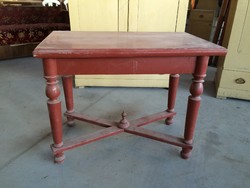 Régi vintage szétnyitható fenyő asztal hosszabbítható fa étkezőasztal