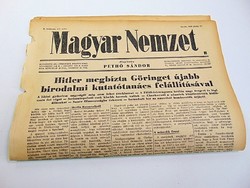 Hitler megbízta Göringet újabb birodalmi tanács felállítására -  Magyar Nemzet  1942. jún. 17.
