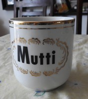 Mutti - édesanya részére ajándék bögre - régi cseh kakaós / tejes bögre