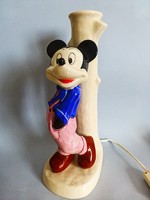 Ritka retro,vintage iparművészeti Mickey egeres lámpa,asztali lámpa,gyerek lámpa 