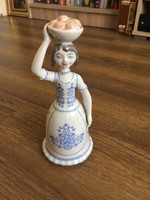  Hollóházi porcelán almaszedő nő