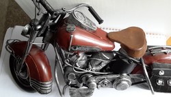 Harley-Davidson prototip motor máket -lemez-vas-48 cm nagy