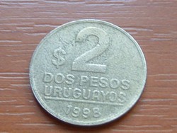 URUGUAY 2 PESOS 1998 ARTIGAS SO (SANTIAGO) #