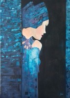 The painting The Woman - in Blue