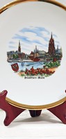 A beautiful German porcelain plate with a Frankfurt cityscape.