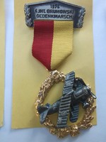 Német légvédelmi kitüntetés szalaggal 1976 G.Int.Brumowsky gedenkmarsch