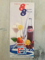 Retro Pepsi Cola - árlap - italos lap reklám - koktél alkohol papír 
