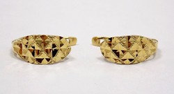 Engraved gold earrings (zal-au86184)