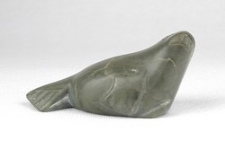 0Z365 Jelzett eszkimó faragás fóka szobor 8 cm