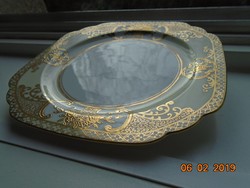 NORITAKE luxus japán porcelán,aranybrokát virágkosár mintával