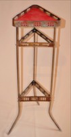 Art Deco bronze sculpture stand, 80 cm high, flawless with red velvet insert in the middle
