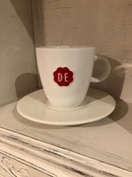 Douwe Egberts fehér kávéházi teás vagy cappuccinos csésze