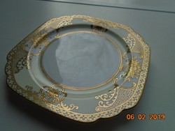 NORITAKE luxus japán porcelán,aranybrokát virágkosár mintával