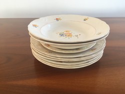 Nagyon régi 9db Gránit tányér, tányérok, mélytányér, lapostányér, kistányér (süteményes tányér) 