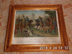A tizenhárom aradi vértanú 1849. október 6. Bellony László festménye után készült színes olajnyomat