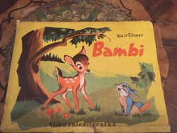 Bambi Szlovák Nyelvű 3D-s mesekönyv az 1970-es évekből