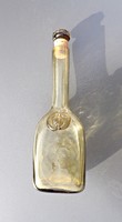 Antik pecsétes szakított üveg palack dugójával