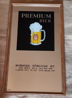 Borsodi prémium bier reklám dekor tükör