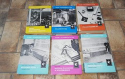 Ipari Szakkönyvtár könyvek, 6 db - os könyv csomag, villanyszerelés, kazánfűtés, központi fűtés 
