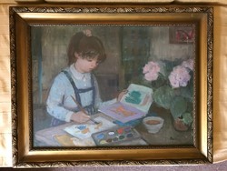 Tallós Ilona olaj-vászon festmény eladó