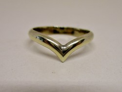 Különleges kézműves arany lemezelt  Viktória ezüst gyűrű jelzett