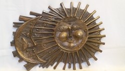Kopcsányi Ottó: Nap-Hold bronz falidísz