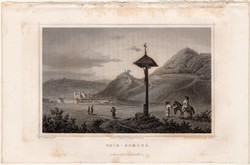 Csík - Somlyó, acélmetszet 1864, Hunfalvy, Rohbock, eredeti, képekben, Erdély, Csíksomlyó