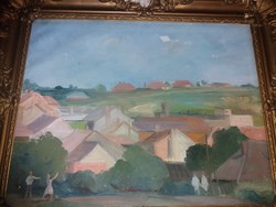 Gádor Emil Óbudai táj ,csarnokos festménye