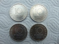 4 darab Széchenyi 10 forint 1948 LOT ! Szép ezüstök 