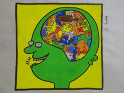 Keith Haring eredeti festménye! Certifikációval