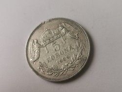 1909(Magyar) ezüst 5 korona 24 gramm 0,900 "fül"