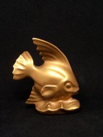 Herendi aranyhal porcelán, nipp, figura, szobor, hibátlan