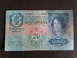 20 Korona 1913 Szerb bélyegzés 