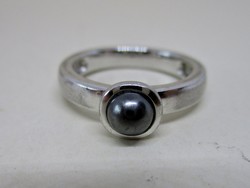 Gyönyörű art deco ezüstgyűrű fekete kővel