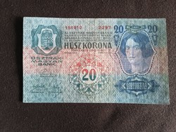 20 Korona 1913 bélyegzés nélkül 