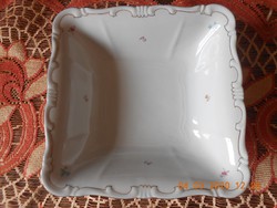 Zsolnay porcelán apróvirág mintás köretes, salátás tál