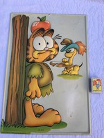 Retro Garfield 1978 nagy falikép műanyag poszter kép dombornyomatú
