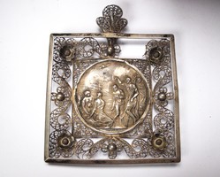 Antik ezüst keresztelő érem ~1820.