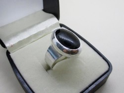 Szépséges art deco onix köves ezüstgyűrű