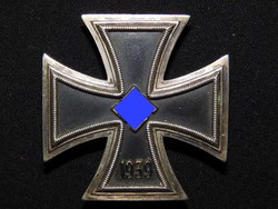 Német 2. VH Vaskereszt Iron Cross / Eisernes Kreuz EK1 nem mágneses ( réz ) belső maggal 