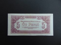 ​VH. 5 pengő 1944    Szép ropogós bankjegy  02