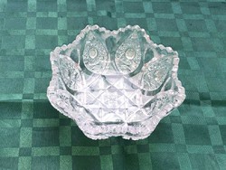 Üveg tál tálka 15,5 cm nyolcszögű szögletes kínálótál