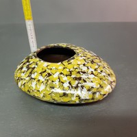 Fröcskölt mázas kerámia gyertyatartó (1083)