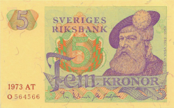 Svédország 5 Korona 1973 UNC
