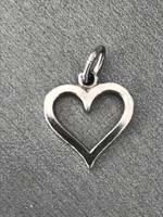 Ezüst szív alakú medál, jelzett 835-ös ezüst