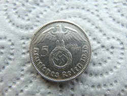 Németország III. Birodalom ezüst 5 márka 1936 A