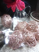 AKCIÓ !!!!! Csillámló púderrózsaszín hagyma forma karácsonyfadísz 