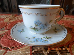 Zsolnay kék Barackvirág mintás kávés csésze