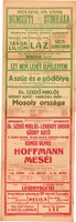 Pécs Nemzeti Színház plakát 1938, eredeti, 31 x 95 cm, Mosoly országa, Hoffmann meséi, Harczos Irén